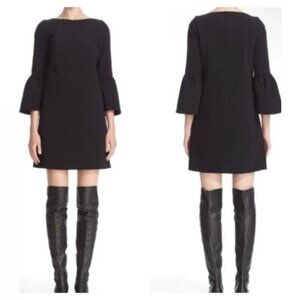 LAFAYETTE 148 NY Marisa Shift Dress, Dark Gray Flared Cuff MSRP $498, PLUS 2X